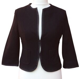 Atmosphere Textured, Open-Front, Cropped Blazer